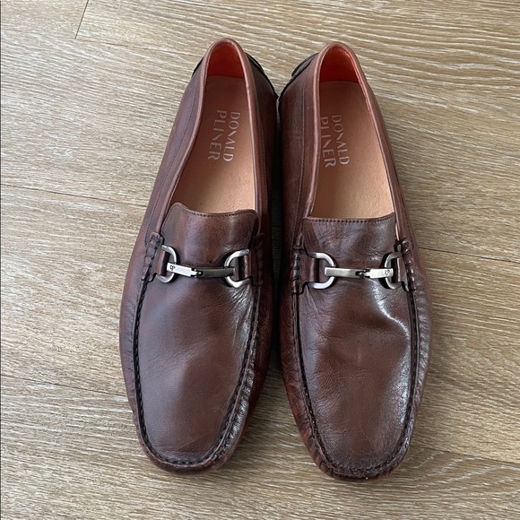 Donald Pliner Victor Leather Driver Loafer Bit Hardware cognac brown size 13 main image 8